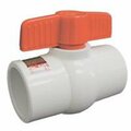 Superjock 1.5 in. Socket Molded-in-Place Ball Valve PVC non-Stick - White SU2771202